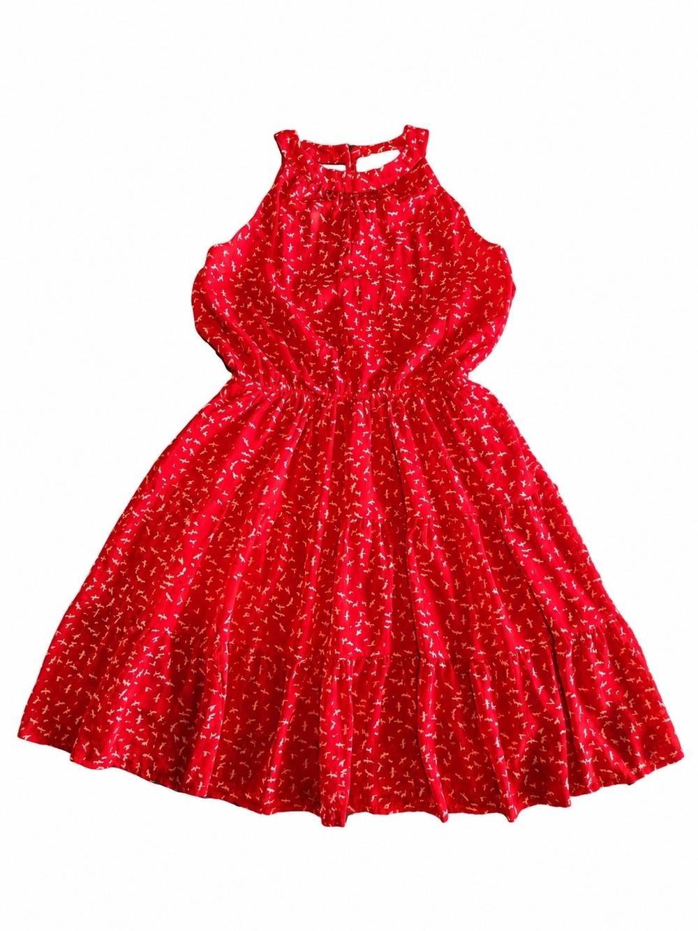 Monteau Los Angeles Red Printed Sleeveless Dress XS